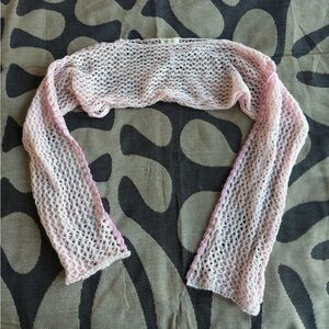 Urban Outfitters Pink Sammi Brushed Shrug Sweater